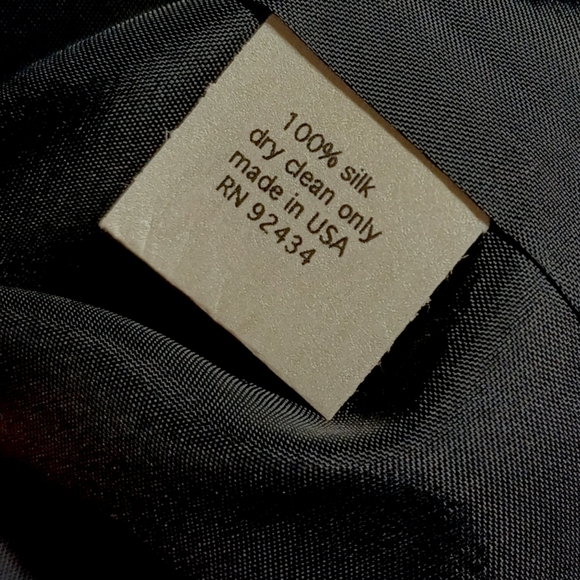 LYNN LUGO 100% Silk Black Sleeveless Sheath Cocktail Dress 12 Large - Picture 4 of 7